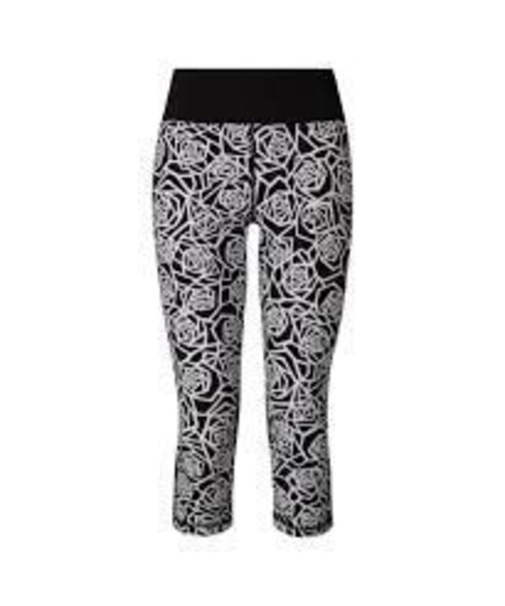 Lululemon Real Quick Crop in Posey Black White / Black